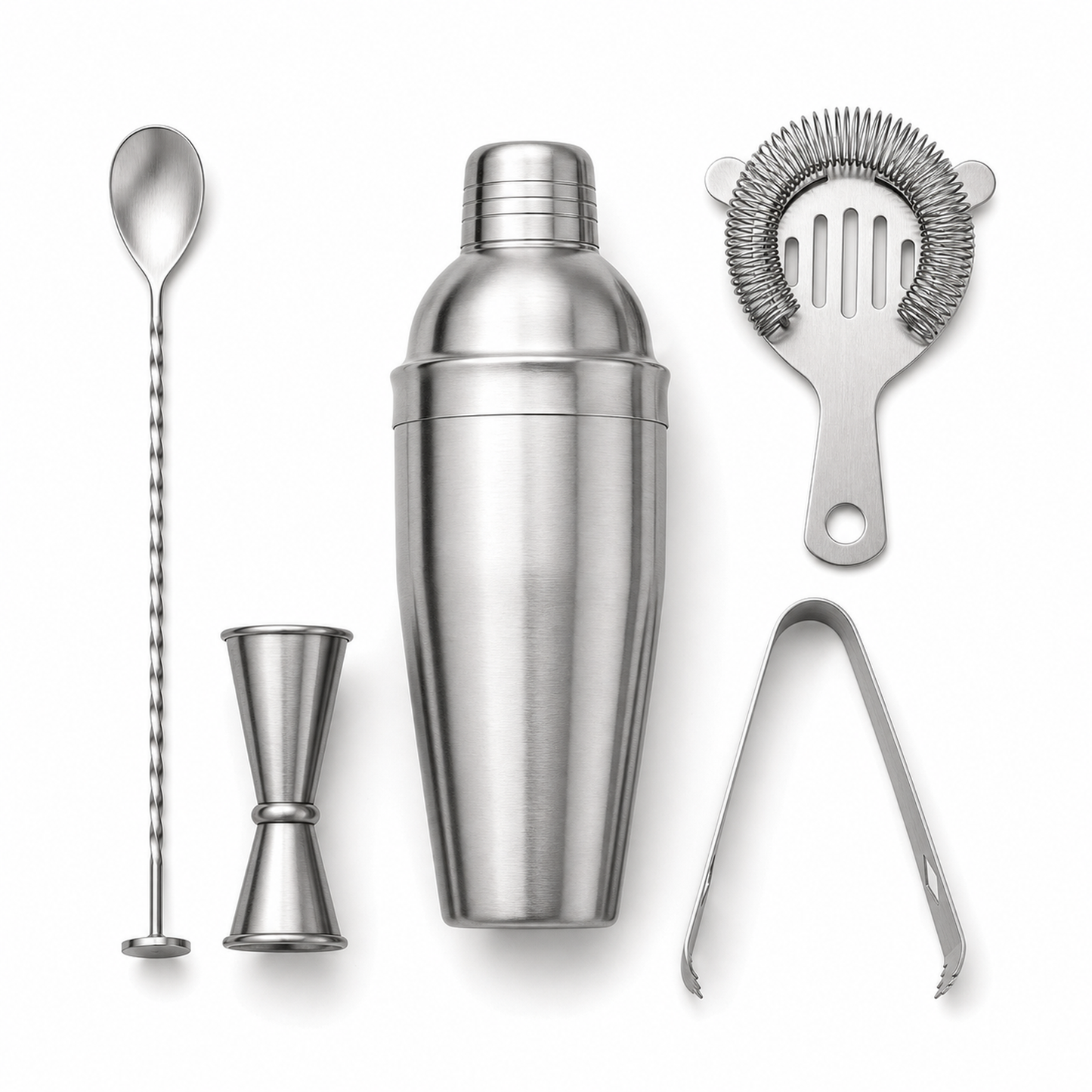 Stainless Steel Cocktail Shaker Set (5-Piece)